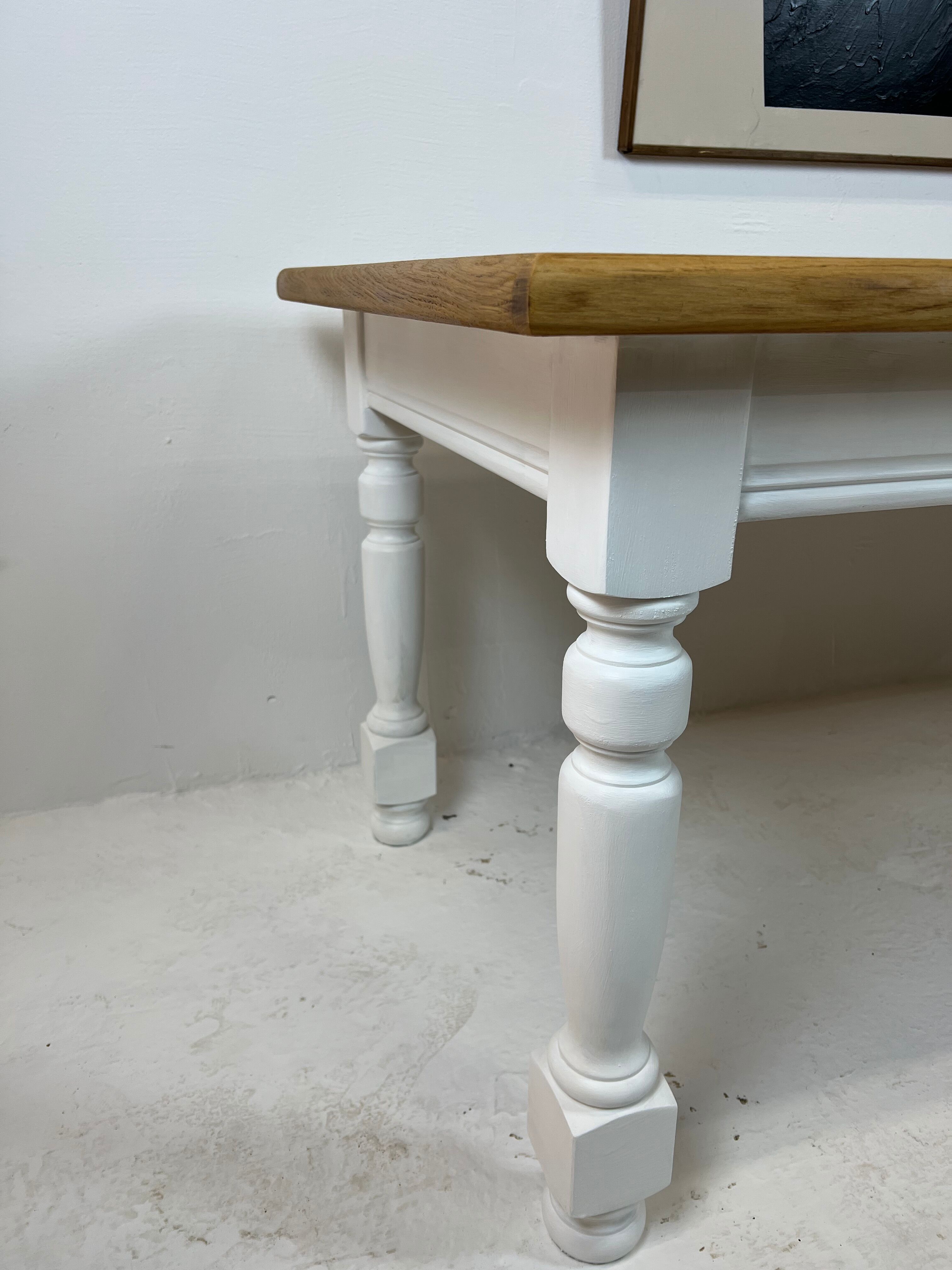 Ivory white base farmhouse table