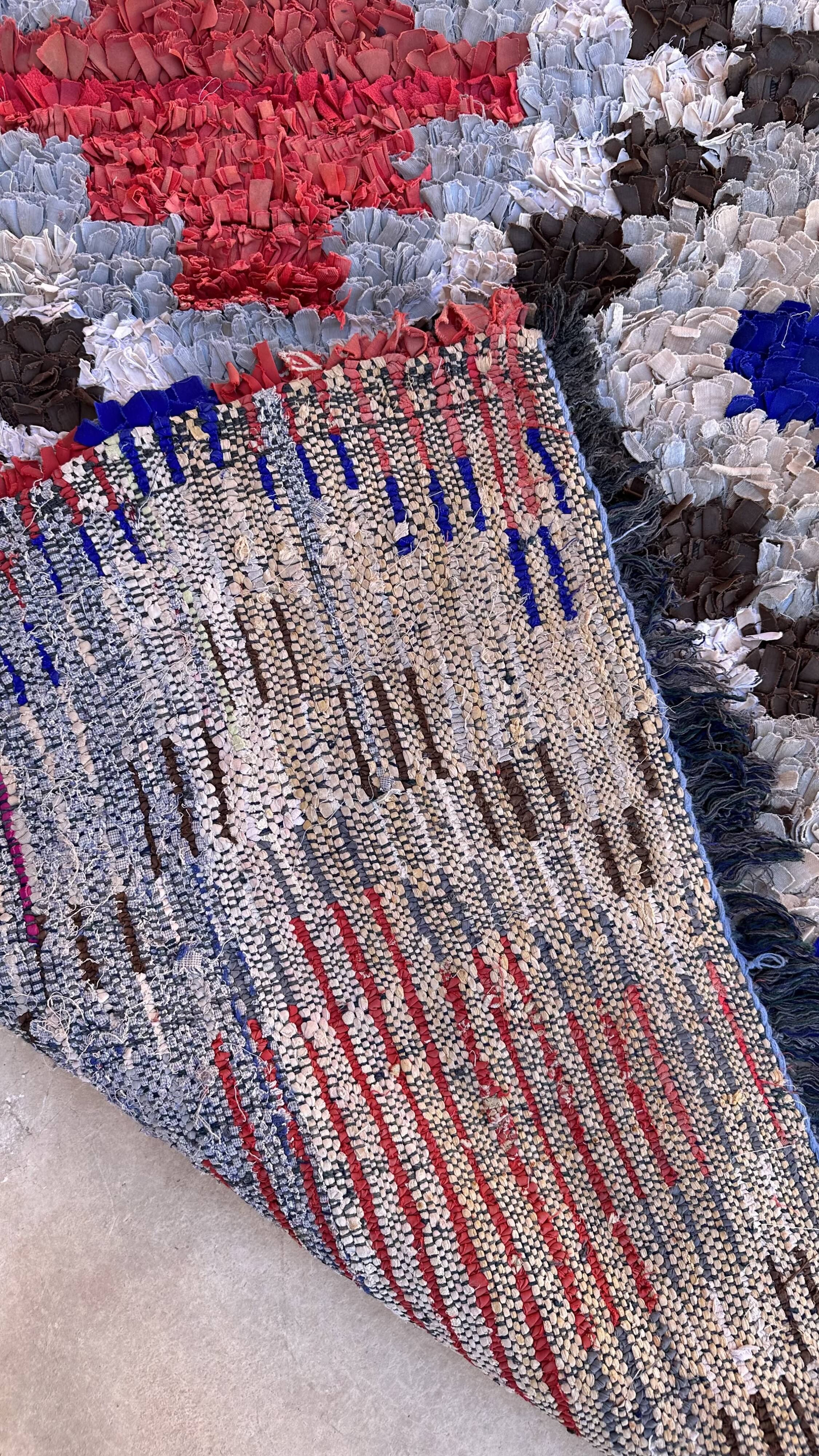 Moroccan carpet Boucherouite colored - 98 x 170 cm