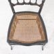 Cane chair in turned and blackened wood. Napoleon III.