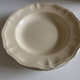 Set of 4 ivory Sarreguemines plates with gadroons