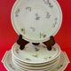 Porcelain dessert service with floral decoration