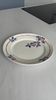 Round plate from the Céranord Saint-Amand service • Red and blue floral decoration