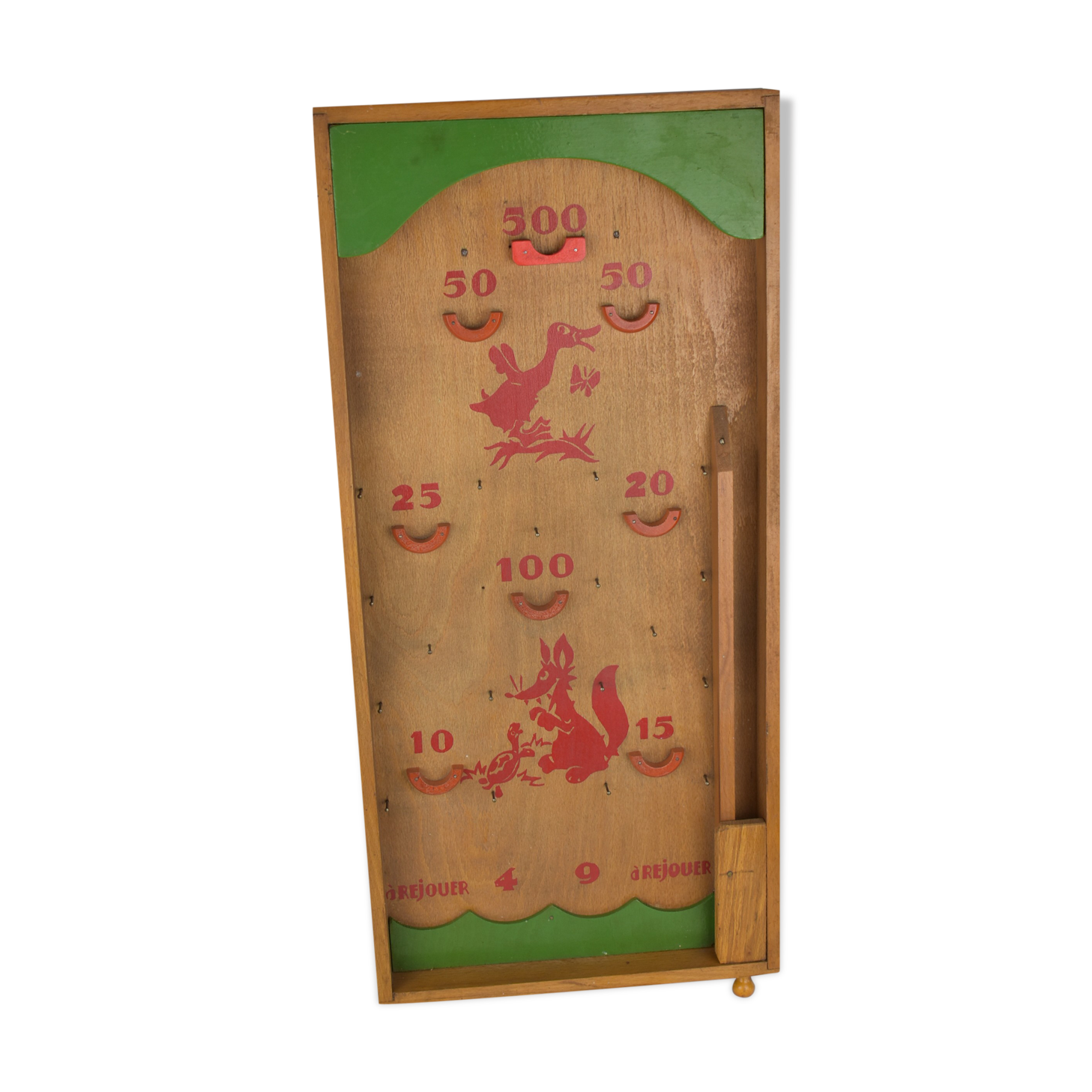 old wooden pinball