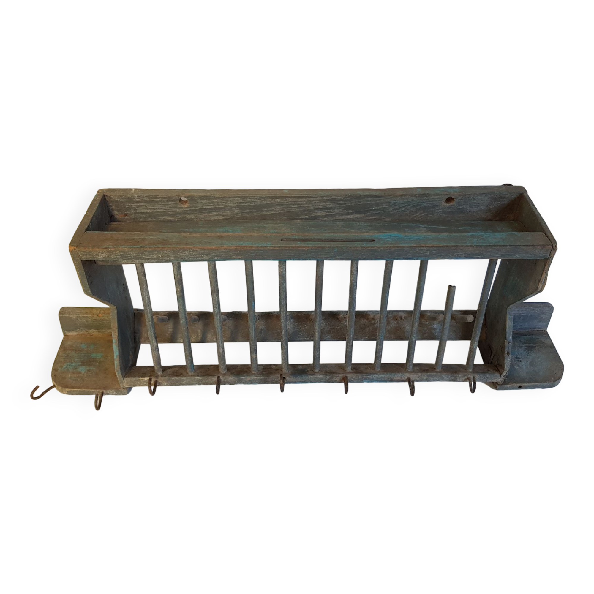 Antique wall shelf - Burmese teak drainer - 63 x 14 x 23 cm