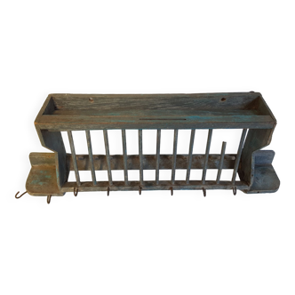 Old wall shelf - Burmese teak rack - 63 x 14 x 23 cm