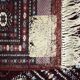 Handwoven red Boukhara oriental rug, 1960s