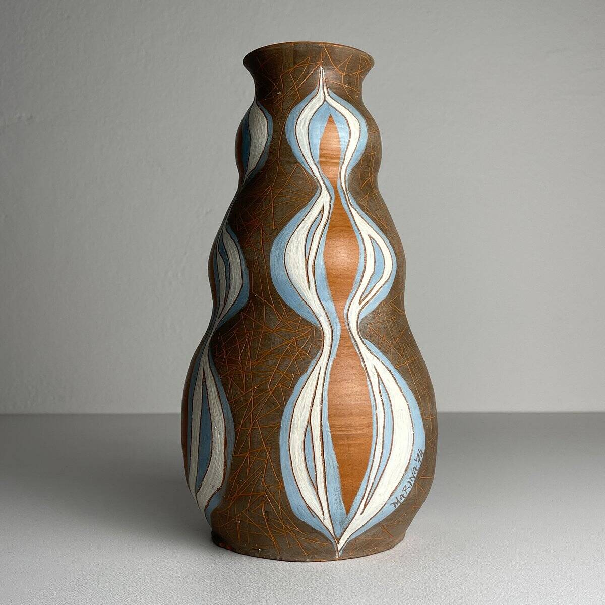 Vintage ceramic vase, Italy, 1974