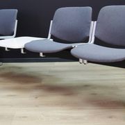Grey aluminium bench, Danish design, 1960s, production: Denmark