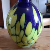 Vase verre soufflé bi couleurs