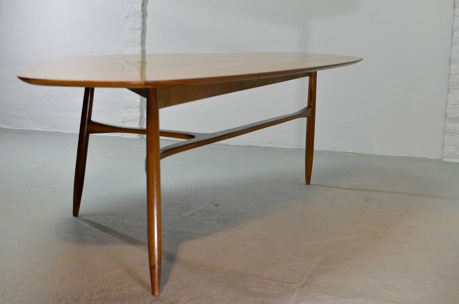 Table basse en forme de rein laquée de forme libre Svante Skogh, Suède, années 1960