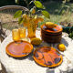 Set of 12 ancient stoneware plates Mourre-Milon, Dieulefit