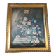 Tableau bords doré et impression sur tissu nature morte