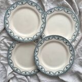 4 flat ironstone plates “Empire” Salins