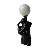 Black ceramic love couple lamp