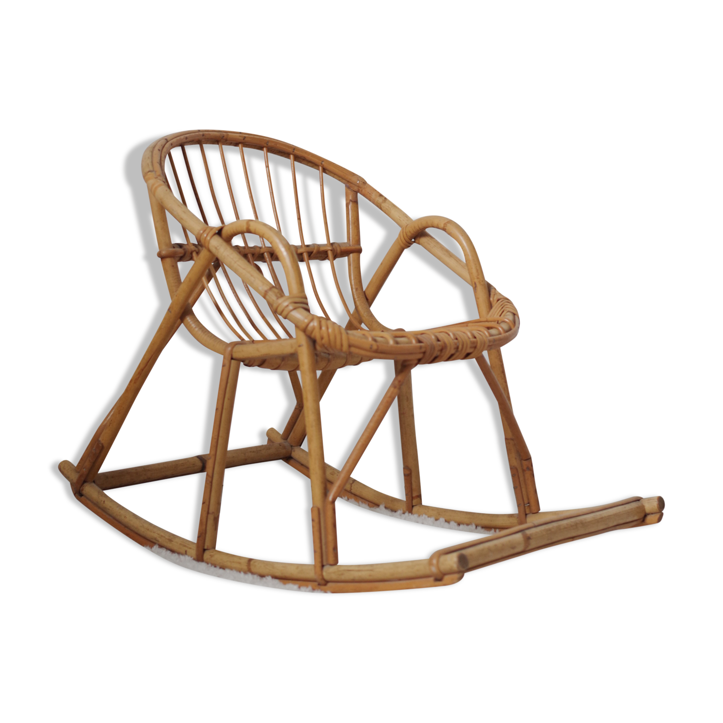 Rocking-chair child in rattan