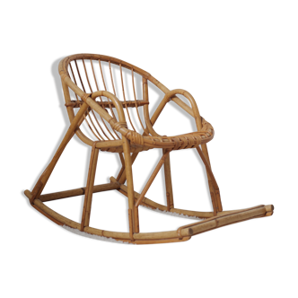 Rocking-chair enfant en rotin