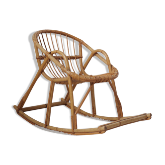Rocking-chair child in rattan