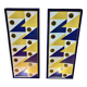 PAIR OF LARGE "SCANDINAVIAN DESIGN" WALL LIGHTS.