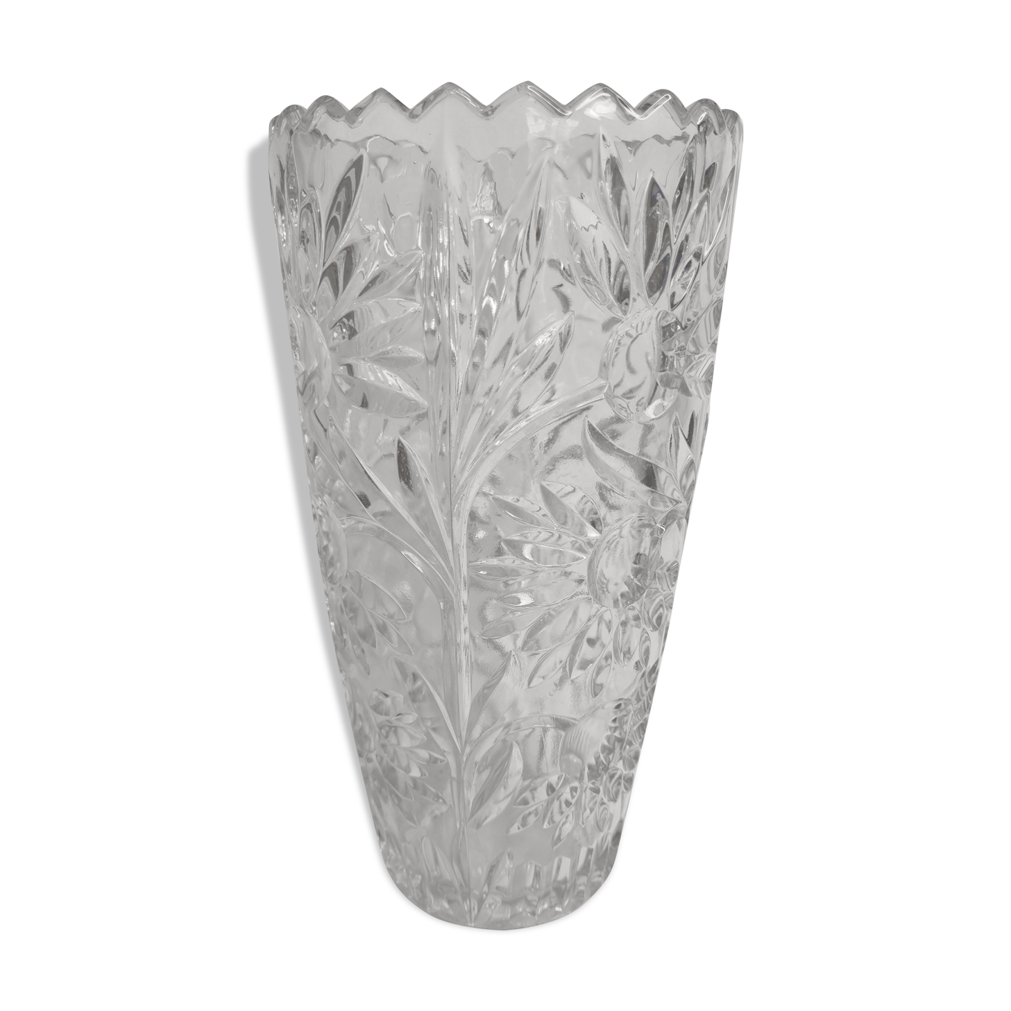 Oberglas Autria vase in vintage moulded glass 60/70, 30 cm