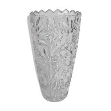 Oberglas Autria vase in vintage moulded glass 60/70, 30 cm