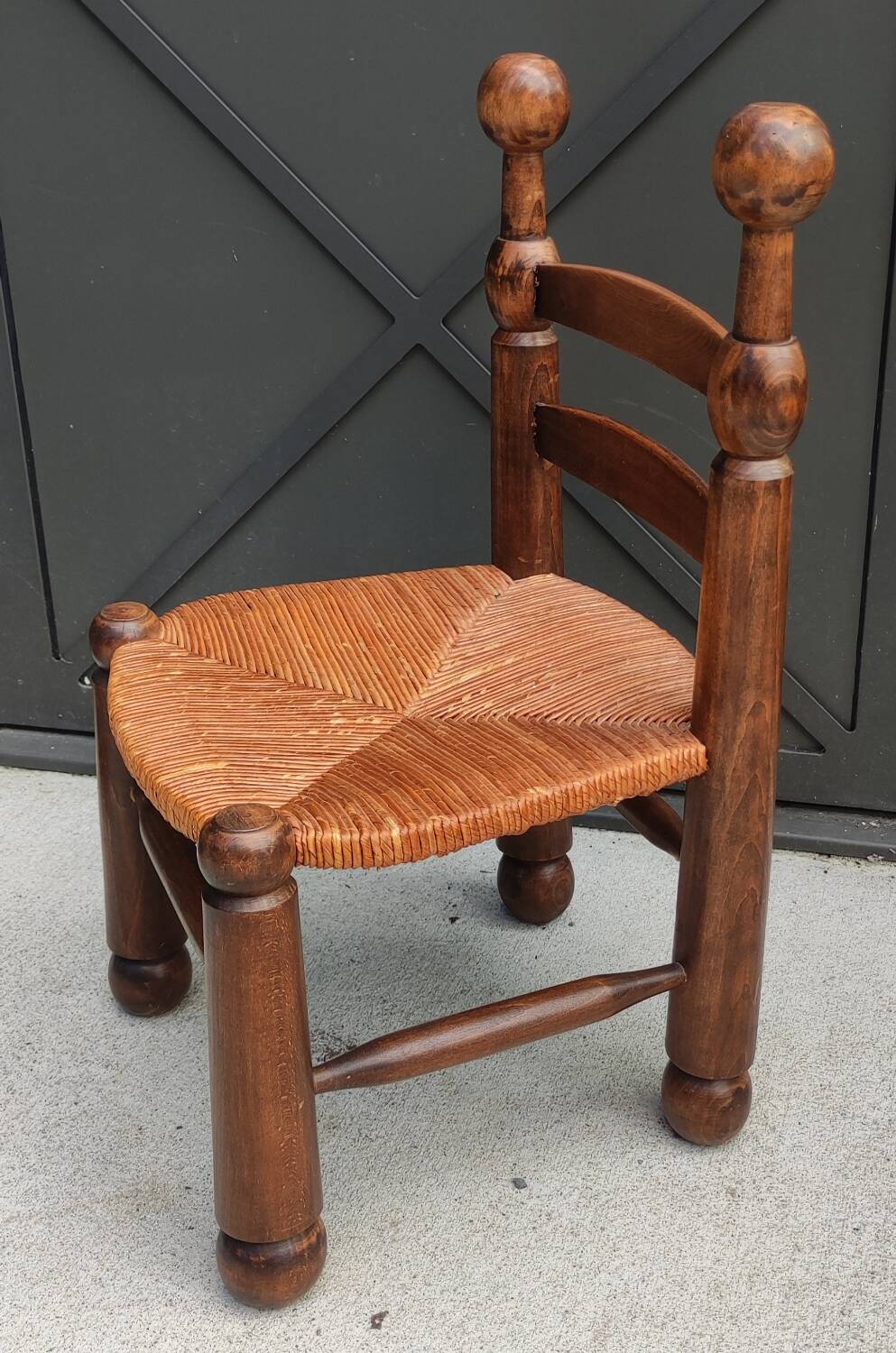 Old small straw chair
