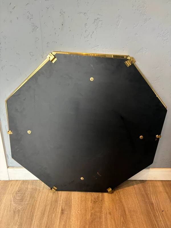 Lachmayr Brass Mirror – Geometric Wall Mirror 1970s