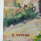Oil on canvas signed Brigitte Du Merac