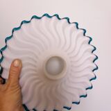 Adjustable "rise and fall" suspension, opaline and porcelain rise and fall