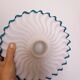 Adjustable "rise and fall" suspension, opaline and porcelain rise and fall