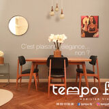 Meal table, expandable, oak