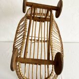 Old rattan doll's pram