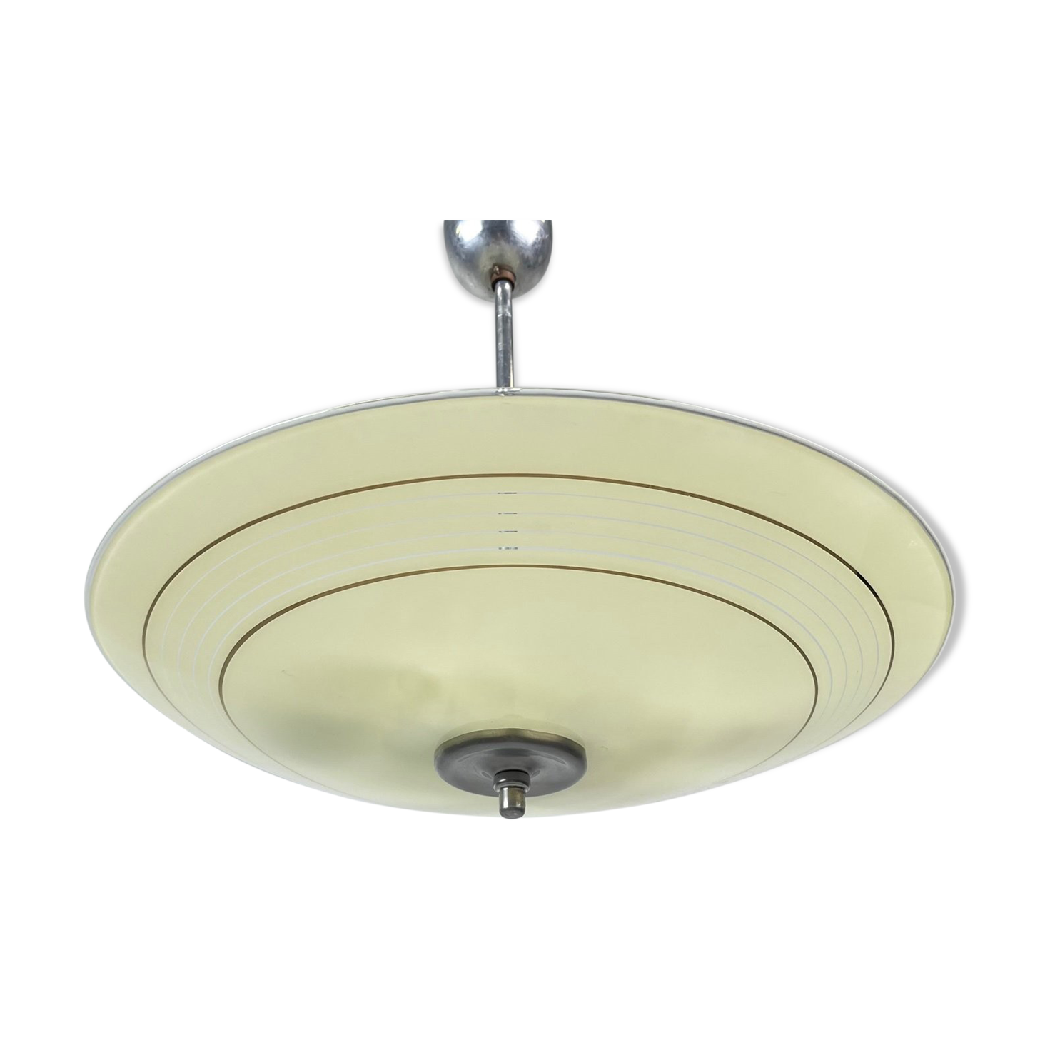 Mid Century Glass Pendant by Napako, Czechoslovakia, 1960's