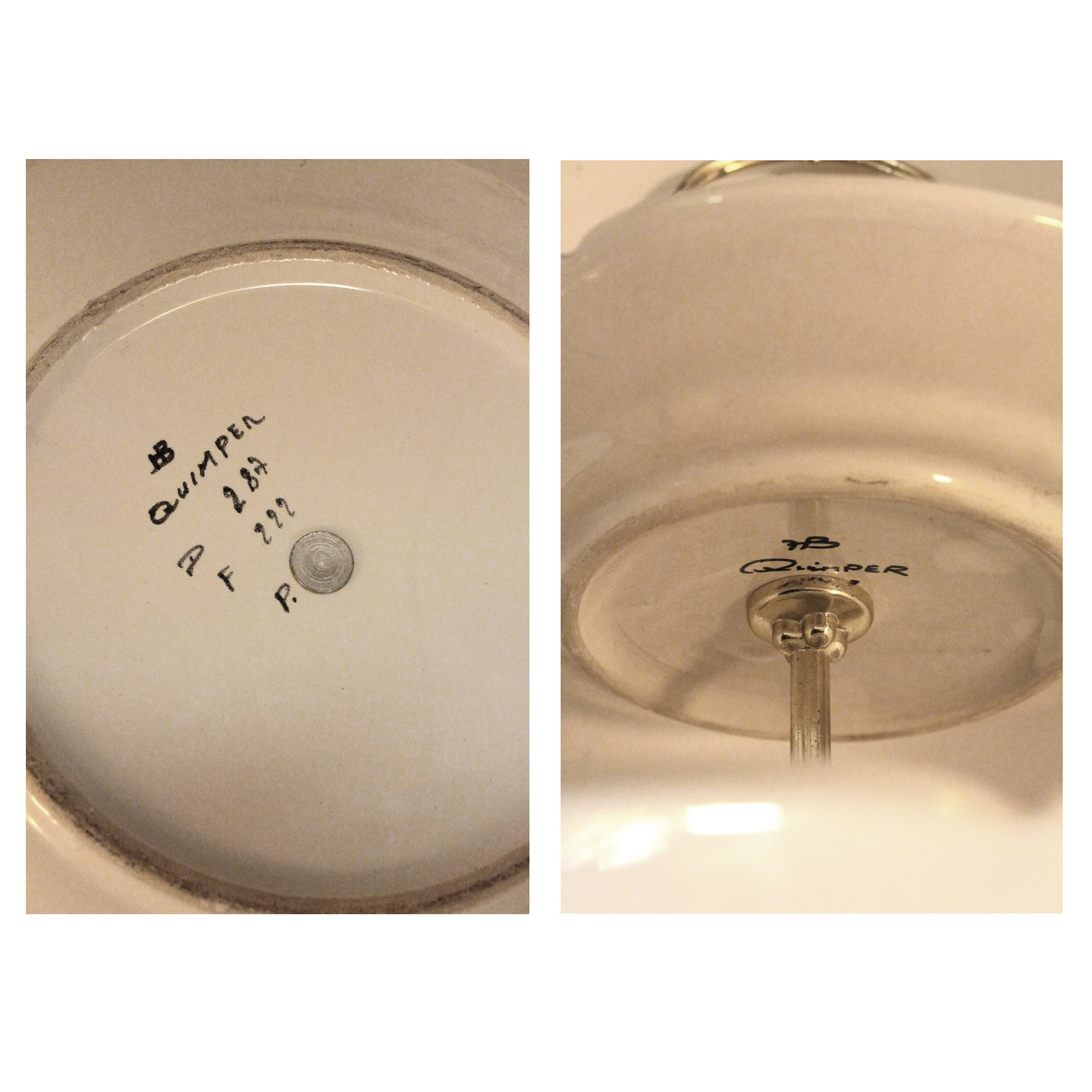 Two floors tray Henriot Quimper