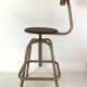Industrial chair with metal and wood screws