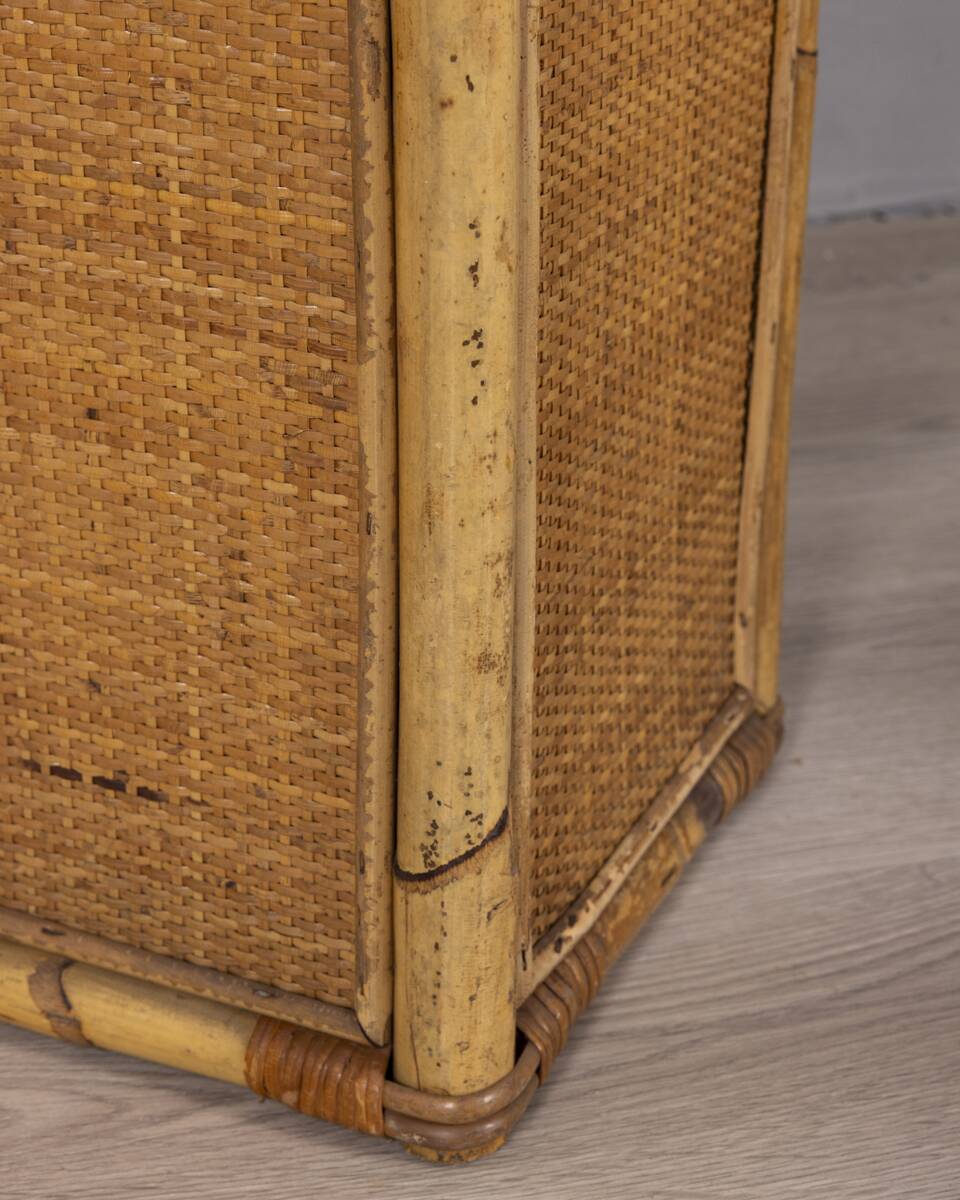 Vintage 1960s Italian design bamboo umbrella stand