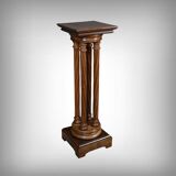 Swivelling stool in walnut, neo-Gothic style – 1900