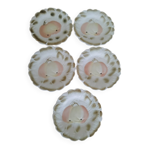 5 assiettes à dessert