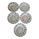 5 assiettes à dessert barbotine Sarreguemines
