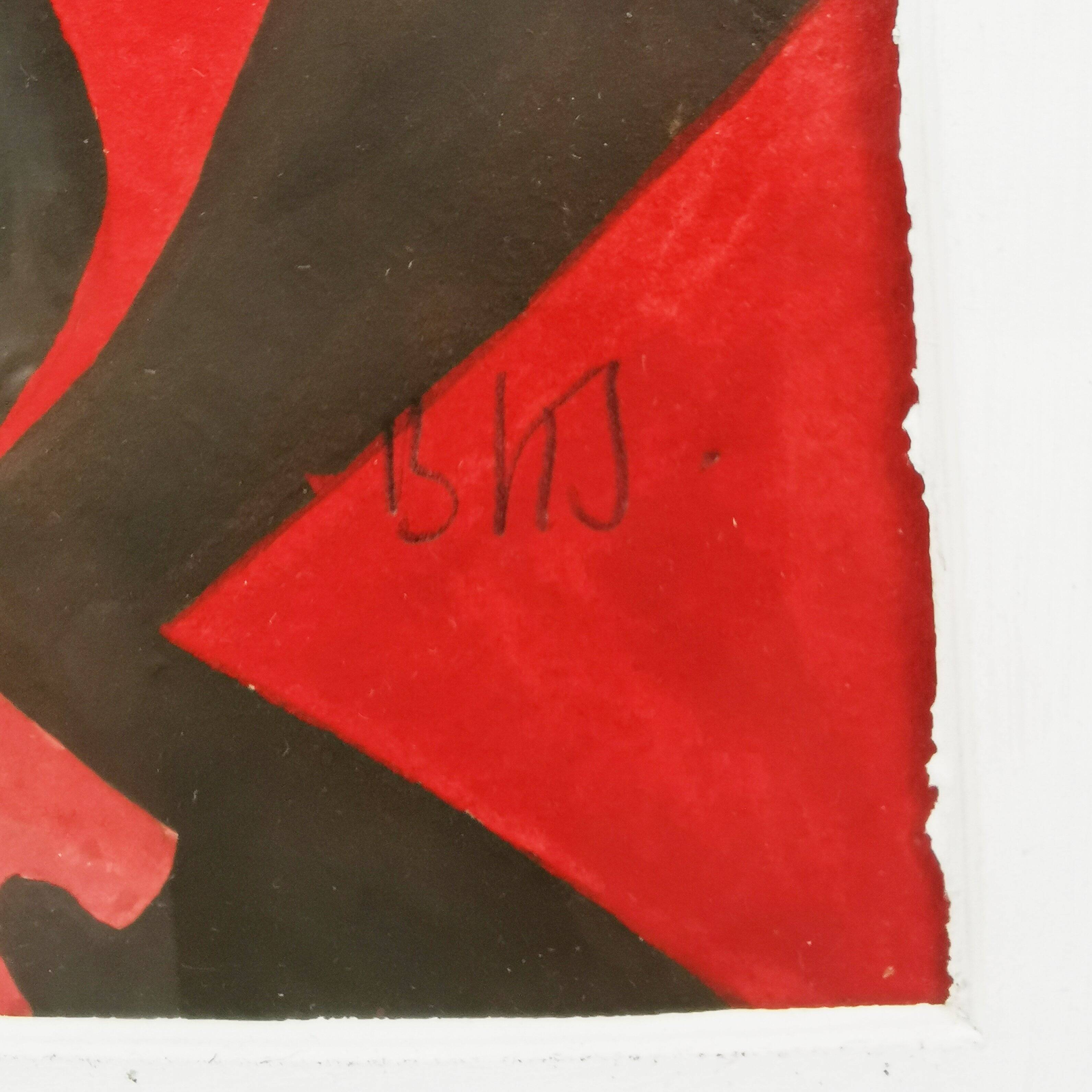 Surrealist painting, Bent Karl Jacobsen, Denmark 1970s