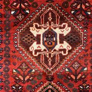 Vintage Traditional Tribal Rug 284x175 cm Wool Oriental HandMade Rug, Red Black