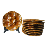 10 Sarreguemines oyster plates in very good condition