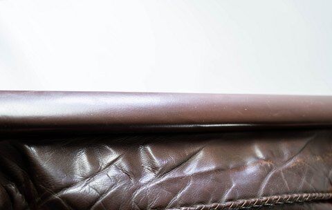Three seater sofa upholstered with patinated brown leather by Arne Norell, 1970s