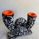 Vallauris fat lava ceramic candle holder