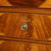George III Sheraton linen cupboard in walnut, circa 1760.