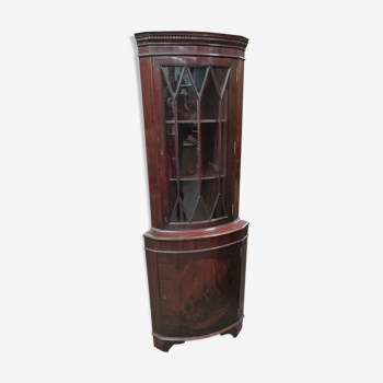 English corner screen in mahogany