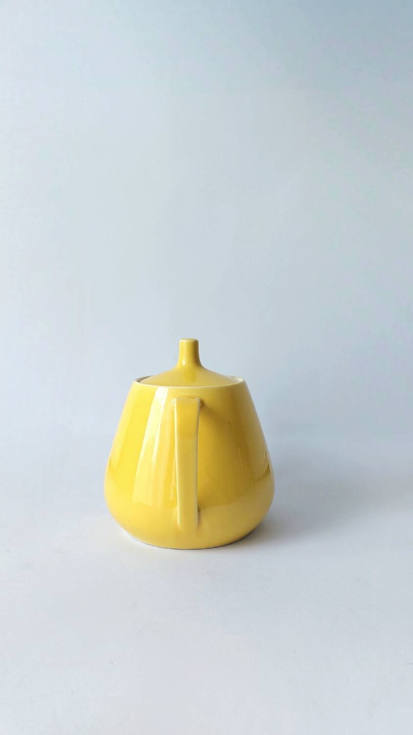 Théière vintage jaune Villeroy & Boch vaisselle rétro