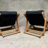 Pair of Scandinavian “Kon-tiki” armchairs by Gillis Lundgren for IKEA