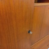 Armoire secrétaire meuble de rangement vintage style scandinave en teck