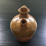 Partially enameled handcrafted jug