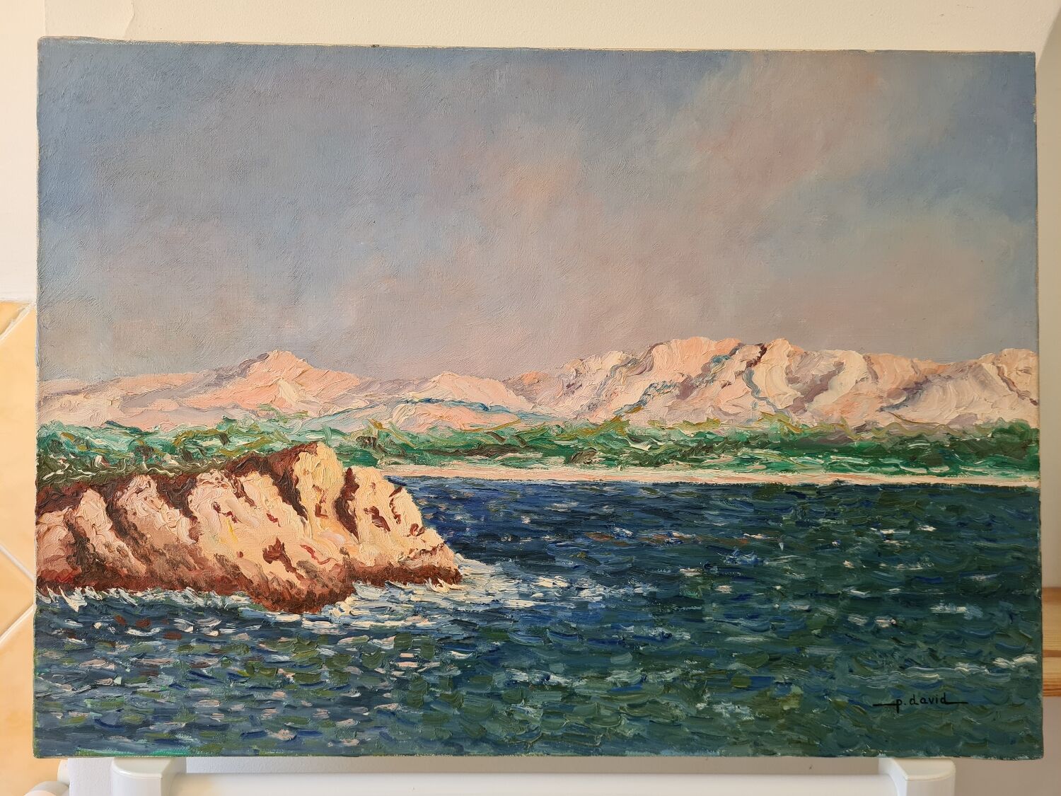 View of Mont Rose in Marseille - Oil on canvas